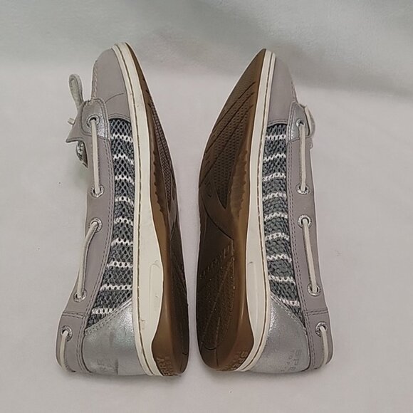 Sperry Top Siders Grey And Silver Flats Size 9 - Picture 7 of 10